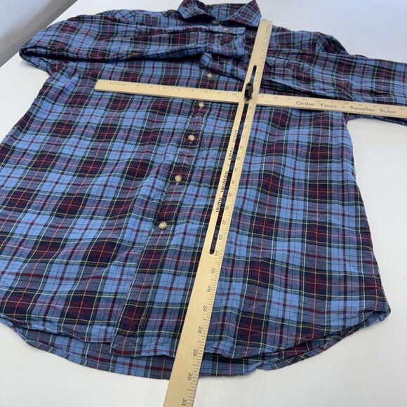 Polo Ralph Lauren Shirt Mens Large Blue Plaid Classic Fit Button Down Casual - Picture 6 of 6